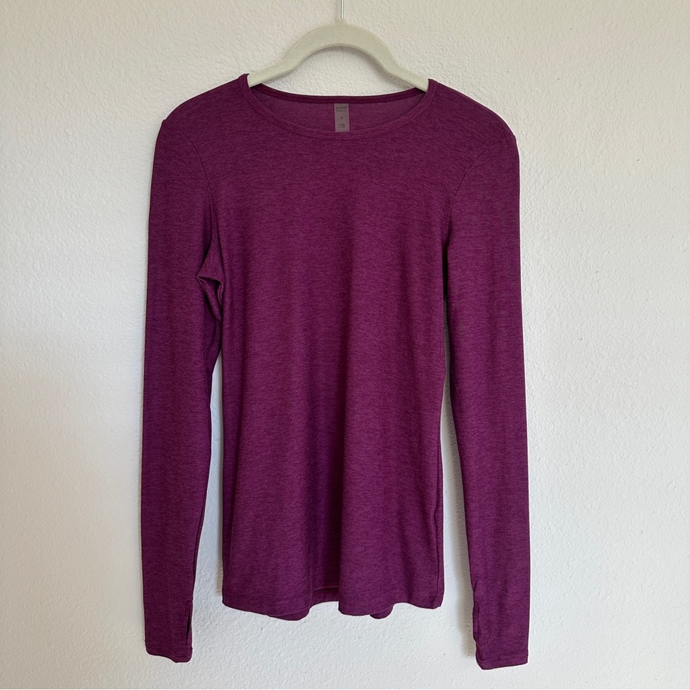 Beyond Yoga Featherweight Spacedye Classic Crew Pullover Berry (Small)